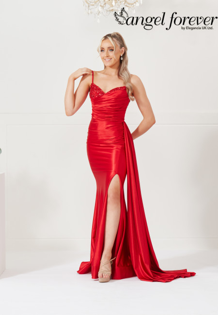 Angel Forever Red Satin Prom / Evening Dress